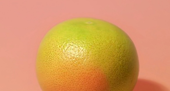 Sample post: a grapefruit on peach.